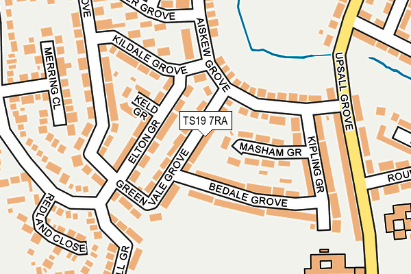 TS19 7RA map - OS OpenMap – Local (Ordnance Survey)