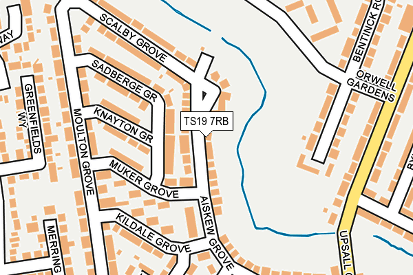TS19 7RB map - OS OpenMap – Local (Ordnance Survey)