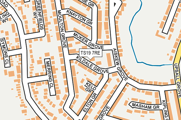 TS19 7RE map - OS OpenMap – Local (Ordnance Survey)