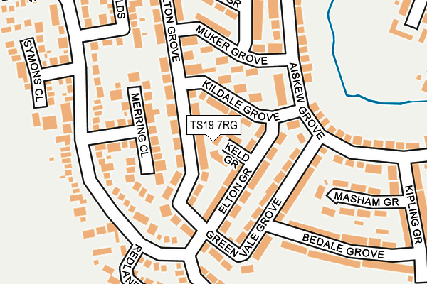 TS19 7RG map - OS OpenMap – Local (Ordnance Survey)