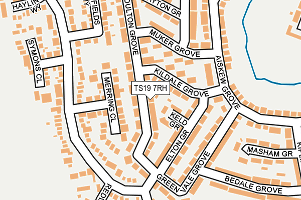 TS19 7RH map - OS OpenMap – Local (Ordnance Survey)