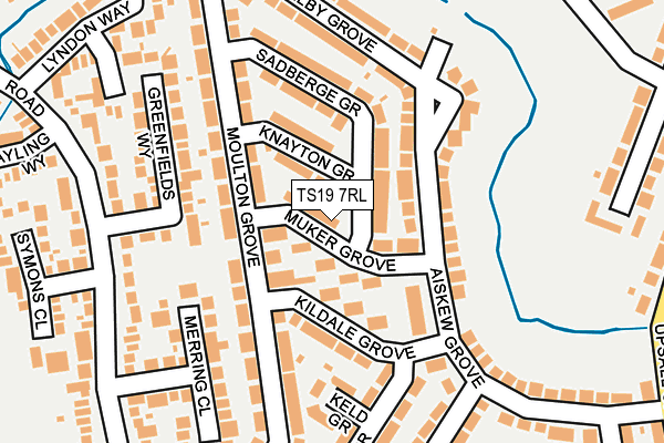 TS19 7RL map - OS OpenMap – Local (Ordnance Survey)