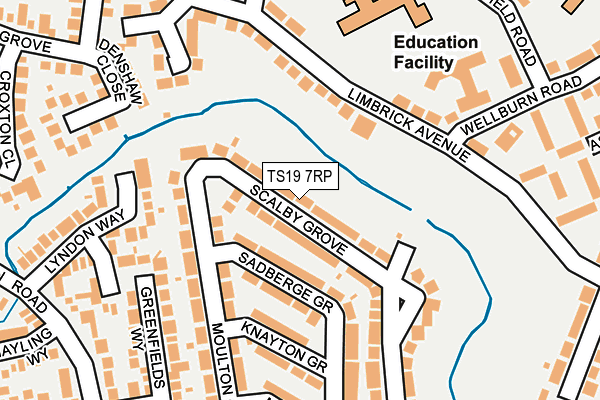 TS19 7RP map - OS OpenMap – Local (Ordnance Survey)