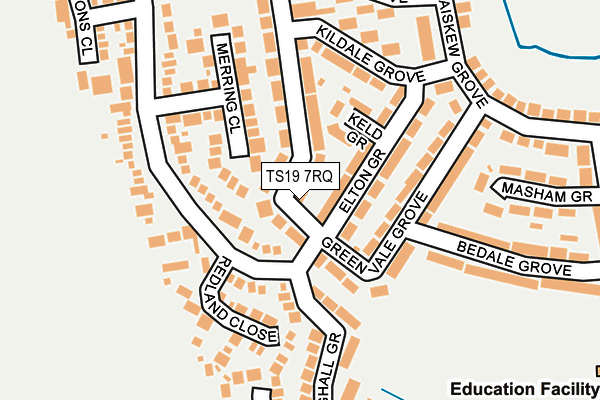TS19 7RQ map - OS OpenMap – Local (Ordnance Survey)