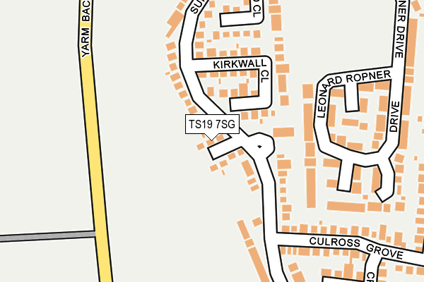 TS19 7SG map - OS OpenMap – Local (Ordnance Survey)