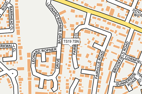 TS19 7SN map - OS OpenMap – Local (Ordnance Survey)