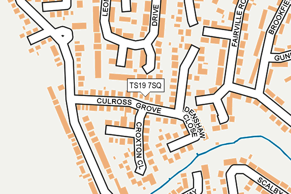 TS19 7SQ map - OS OpenMap – Local (Ordnance Survey)