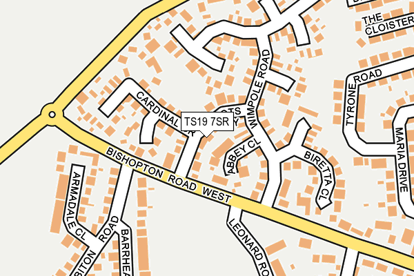 TS19 7SR map - OS OpenMap – Local (Ordnance Survey)