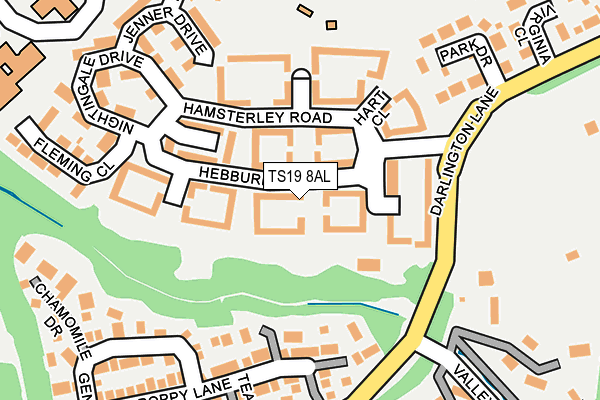 TS19 8AL map - OS OpenMap – Local (Ordnance Survey)