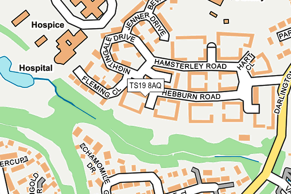 TS19 8AQ map - OS OpenMap – Local (Ordnance Survey)