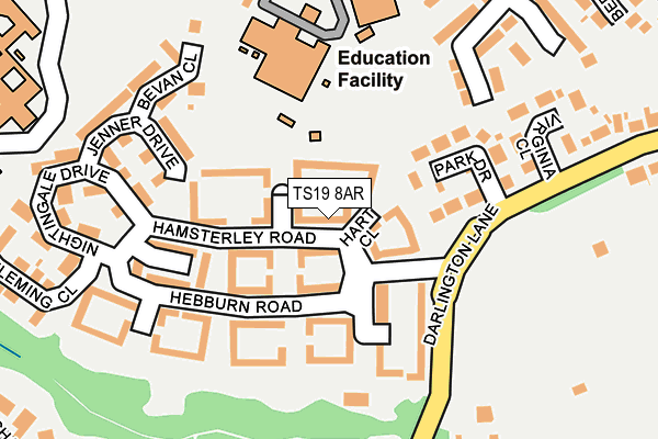 TS19 8AR map - OS OpenMap – Local (Ordnance Survey)