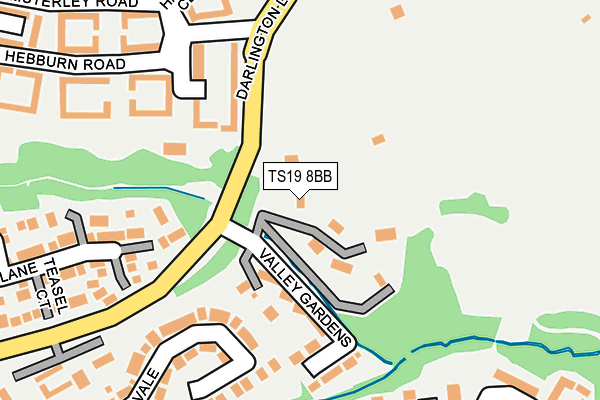 TS19 8BB map - OS OpenMap – Local (Ordnance Survey)