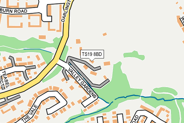 TS19 8BD map - OS OpenMap – Local (Ordnance Survey)