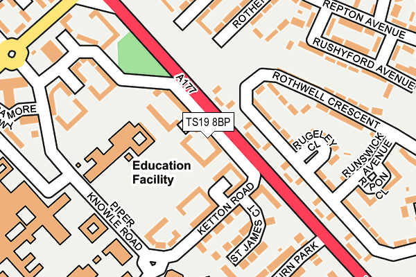 TS19 8BP map - OS OpenMap – Local (Ordnance Survey)