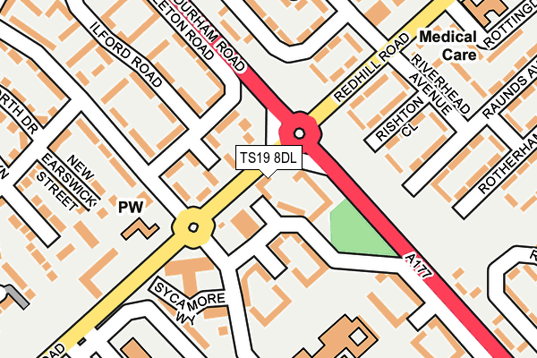 TS19 8DL map - OS OpenMap – Local (Ordnance Survey)