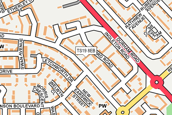 TS19 8EB map - OS OpenMap – Local (Ordnance Survey)