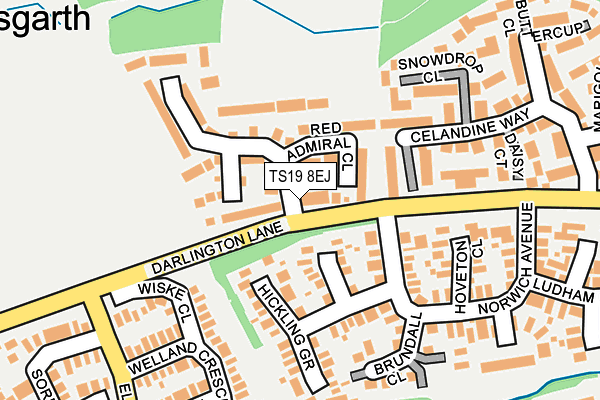 TS19 8EJ map - OS OpenMap – Local (Ordnance Survey)