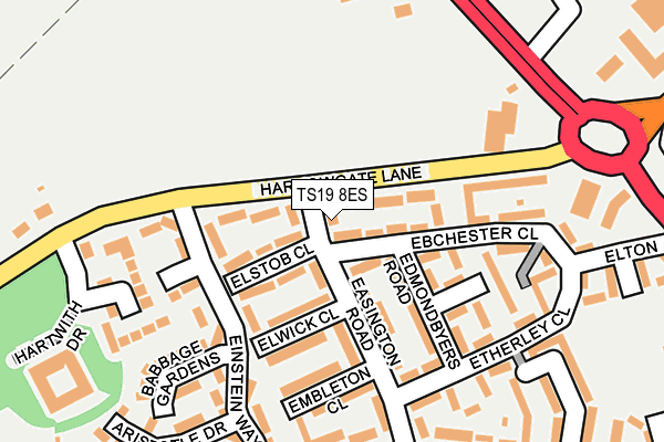 TS19 8ES map - OS OpenMap – Local (Ordnance Survey)