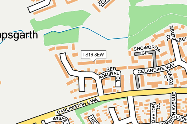 TS19 8EW map - OS OpenMap – Local (Ordnance Survey)