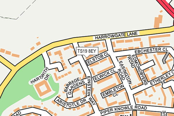 TS19 8EY map - OS OpenMap – Local (Ordnance Survey)