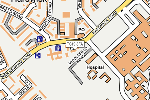 TS19 8FA map - OS OpenMap – Local (Ordnance Survey)