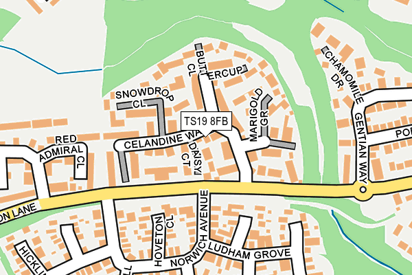 TS19 8FB map - OS OpenMap – Local (Ordnance Survey)