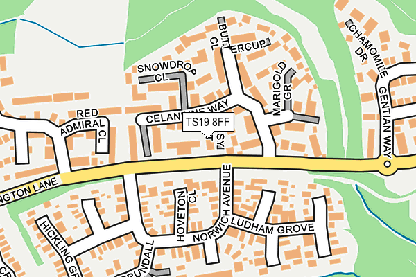 TS19 8FF map - OS OpenMap – Local (Ordnance Survey)