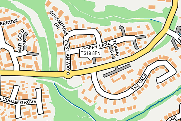 TS19 8FN map - OS OpenMap – Local (Ordnance Survey)