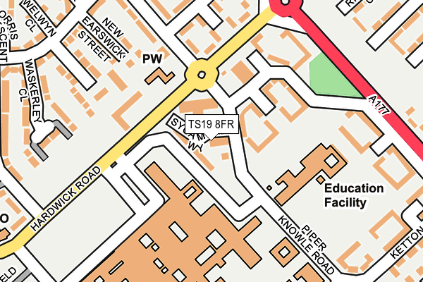 TS19 8FR map - OS OpenMap – Local (Ordnance Survey)