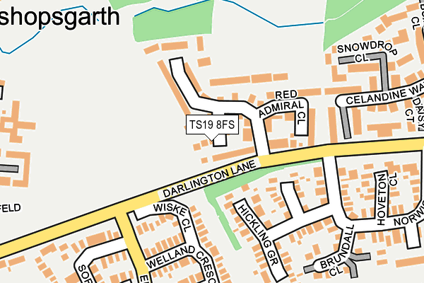 TS19 8FS map - OS OpenMap – Local (Ordnance Survey)