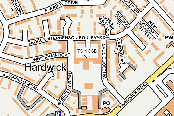 TS19 8GB map - OS OpenMap – Local (Ordnance Survey)