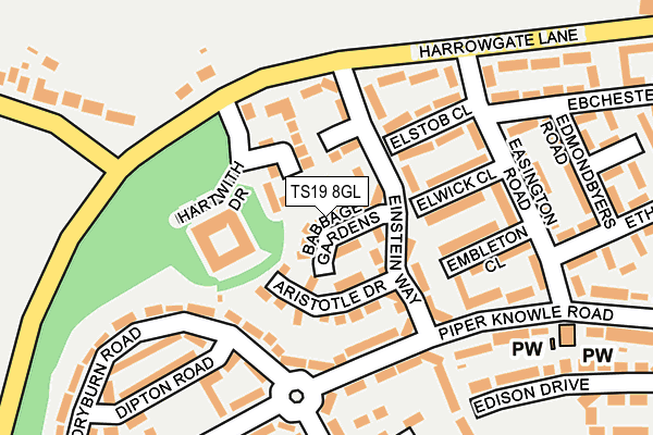 TS19 8GL map - OS OpenMap – Local (Ordnance Survey)