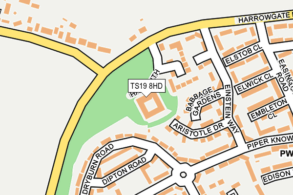 TS19 8HD map - OS OpenMap – Local (Ordnance Survey)