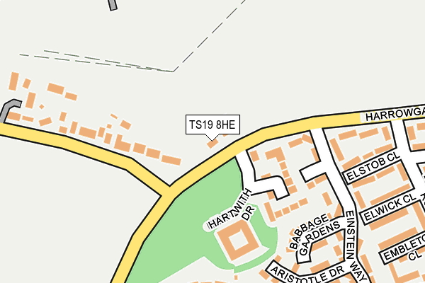 TS19 8HE map - OS OpenMap – Local (Ordnance Survey)