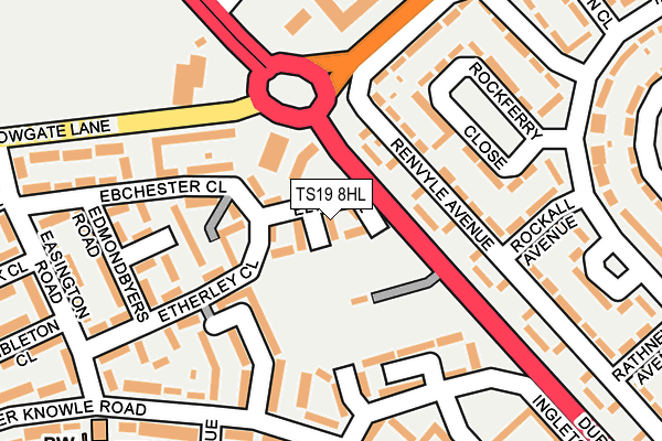 TS19 8HL map - OS OpenMap – Local (Ordnance Survey)