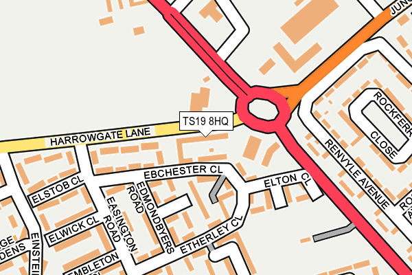 TS19 8HQ map - OS OpenMap – Local (Ordnance Survey)