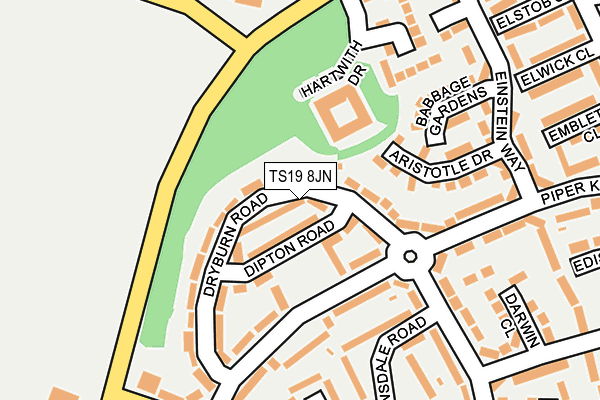 TS19 8JN map - OS OpenMap – Local (Ordnance Survey)