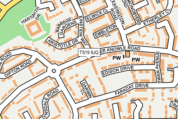 TS19 8JQ map - OS OpenMap – Local (Ordnance Survey)