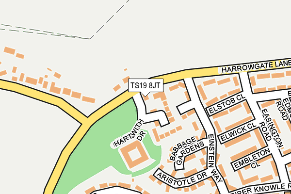 TS19 8JT map - OS OpenMap – Local (Ordnance Survey)