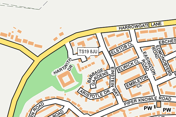 TS19 8JU map - OS OpenMap – Local (Ordnance Survey)