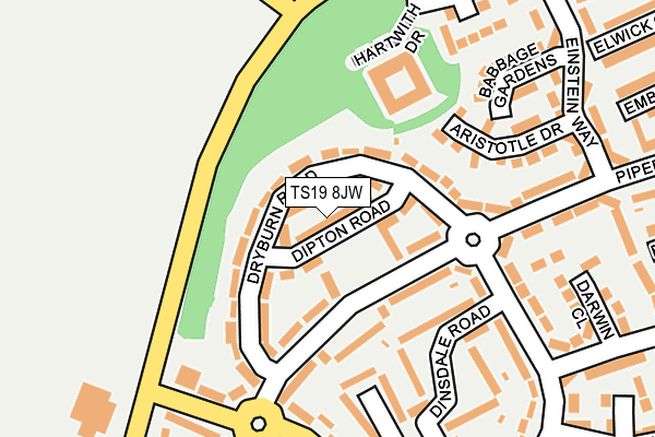 TS19 8JW map - OS OpenMap – Local (Ordnance Survey)