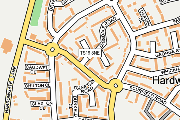 TS19 8NE map - OS OpenMap – Local (Ordnance Survey)