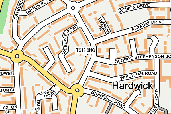 TS19 8NG map - OS OpenMap – Local (Ordnance Survey)