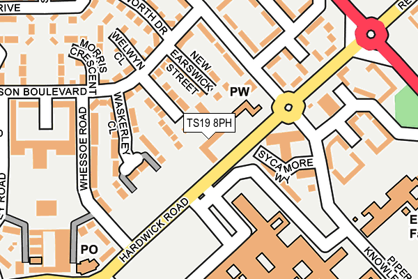 TS19 8PH map - OS OpenMap – Local (Ordnance Survey)
