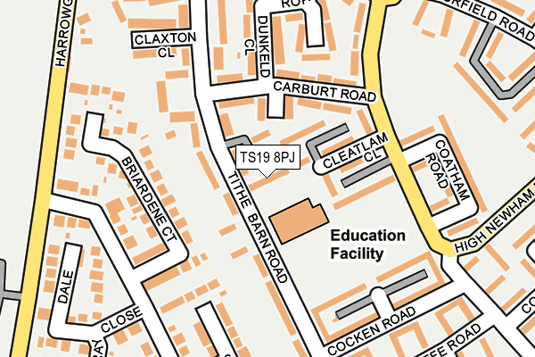 TS19 8PJ map - OS OpenMap – Local (Ordnance Survey)