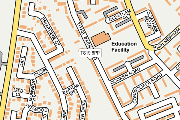 TS19 8PP map - OS OpenMap – Local (Ordnance Survey)