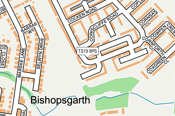 TS19 8PS map - OS OpenMap – Local (Ordnance Survey)