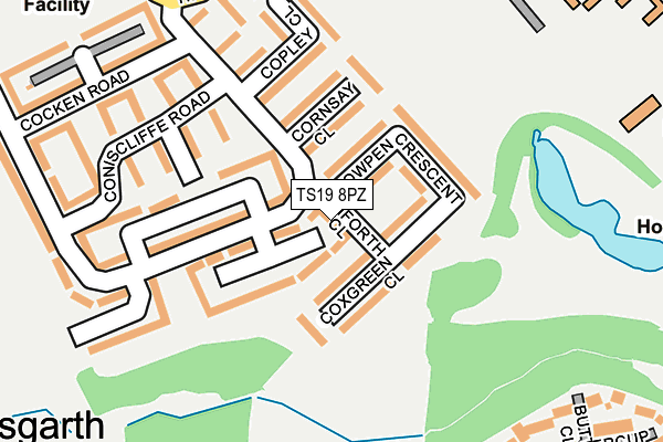 TS19 8PZ map - OS OpenMap – Local (Ordnance Survey)