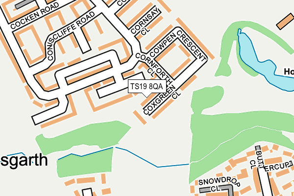 TS19 8QA map - OS OpenMap – Local (Ordnance Survey)