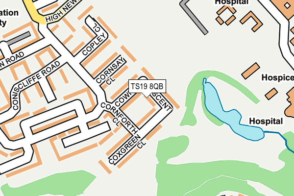 TS19 8QB map - OS OpenMap – Local (Ordnance Survey)